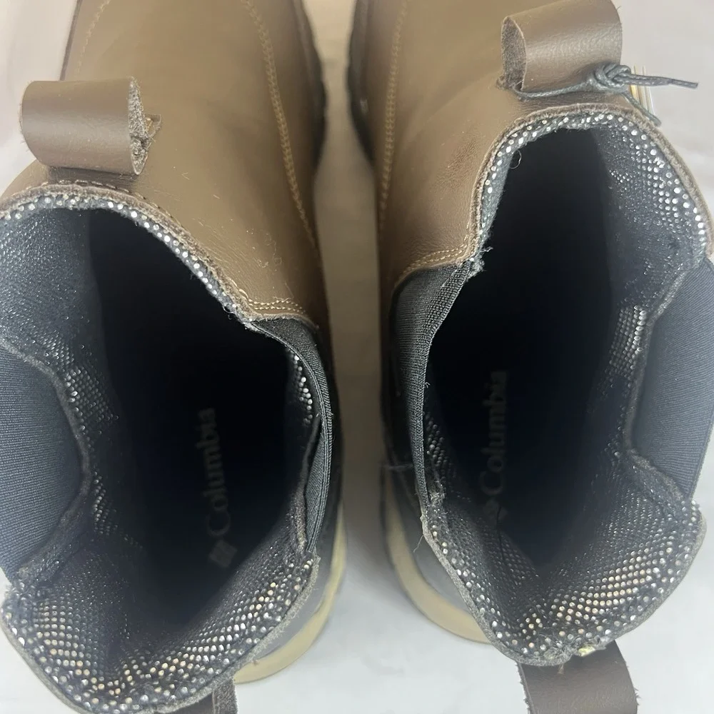 Columbia Fairbanks Rover Chelsea Boots Men's 13 Brown Waterproof 200G BM5597